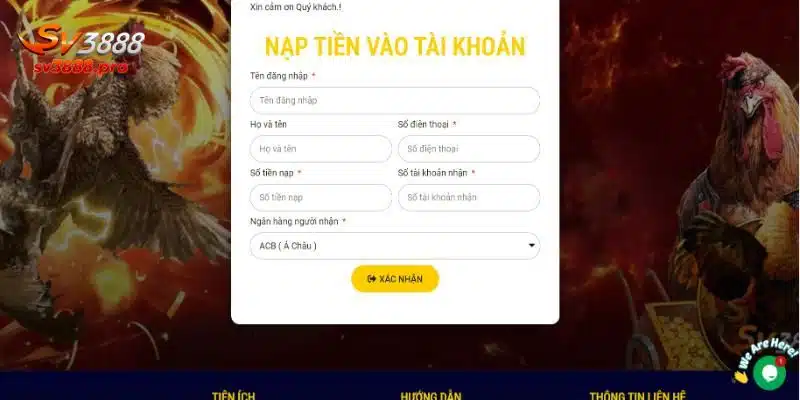 Các thao tác cần biết trong giao dịch nạp tiền tại nhà cái